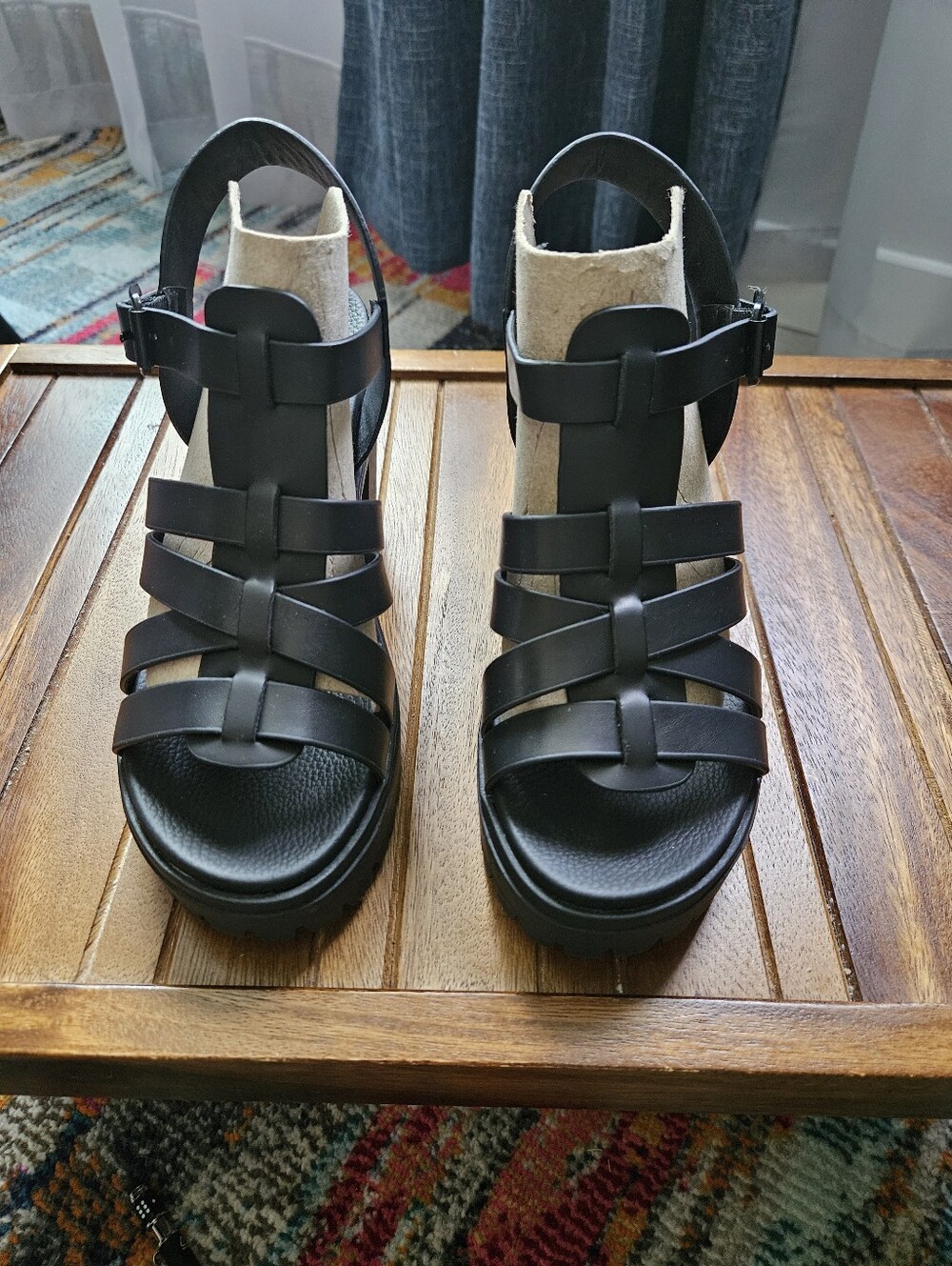 MIA Tira Block Heel Gladiator Platform Sandals